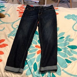 Modern Slim Cuffed jeans; dark wash